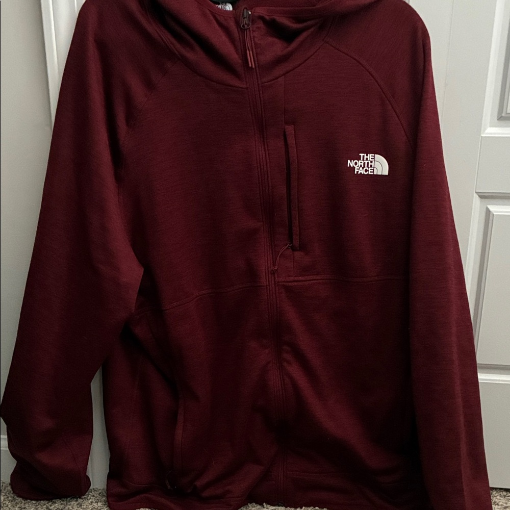 The North Face Burgundy Full-Zip Hoodie